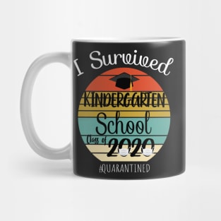 I Survived Kindergarten School Funny Quarantine Graduation Gift - Vintage Quarantined Class Of 2020 Mug